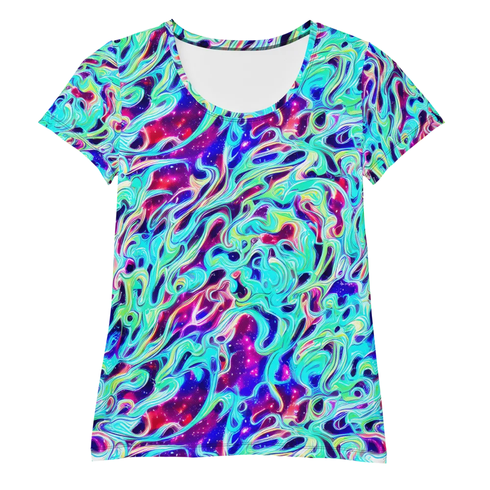 Quantum Ripple on Women's Athletic T-Shirt — Front