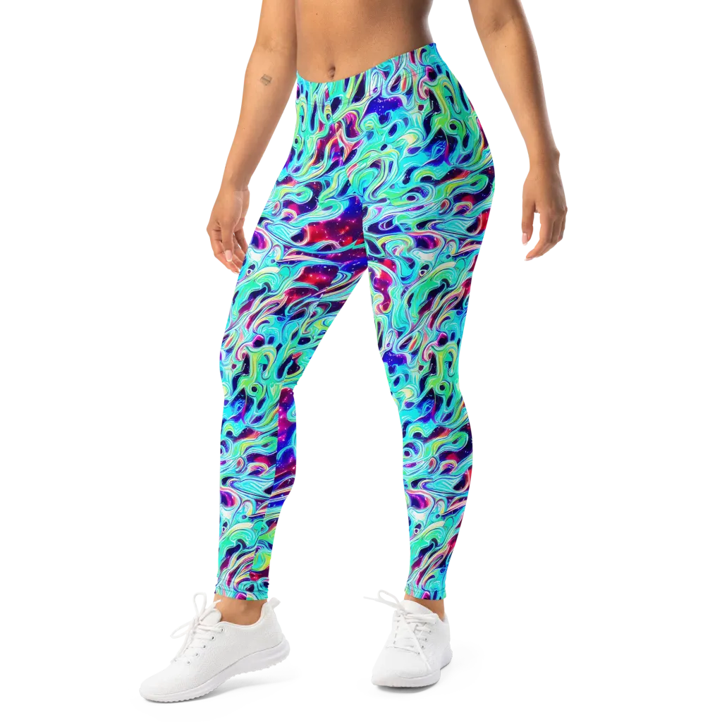 Quantum Ripple on Leggings — Left Front
