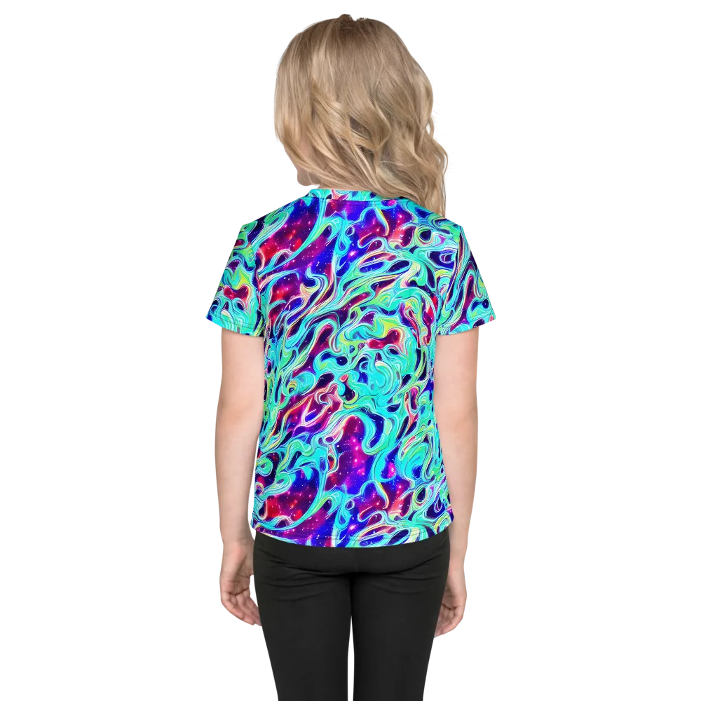 Quantum Ripple on Kids Crew Neck T-Shirt — Back