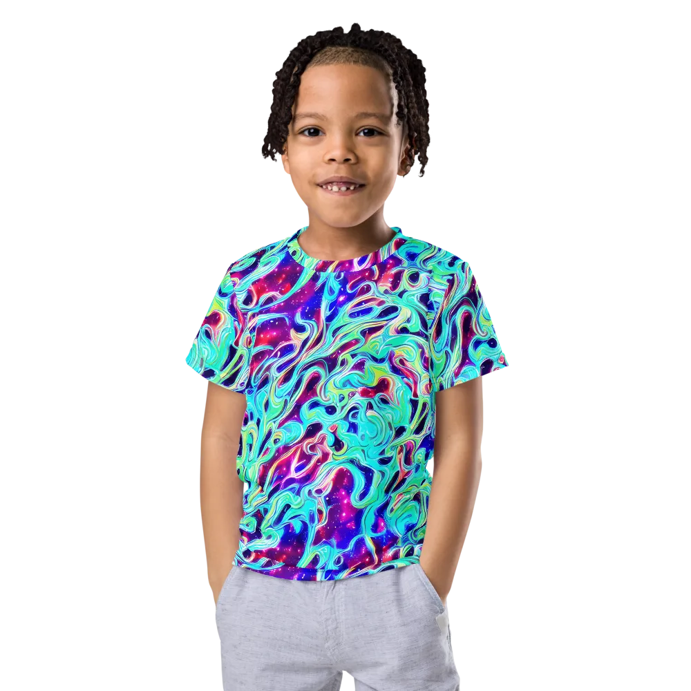 Quantum Ripple on Kids Crew Neck T-Shirt — Front