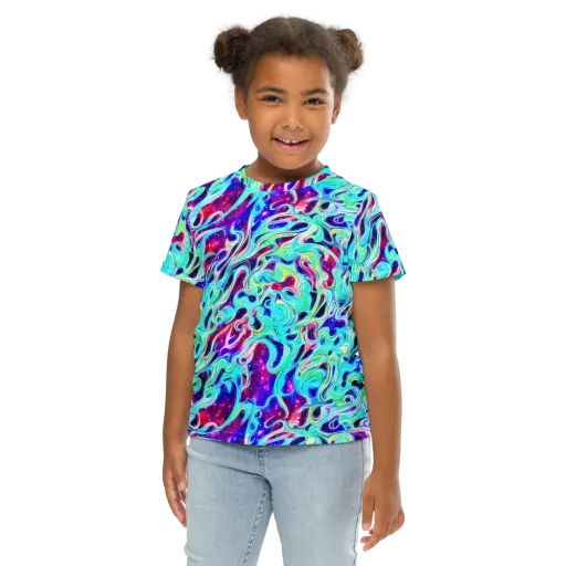 Quantum Ripple on a Kids Crew Neck T-Shirt