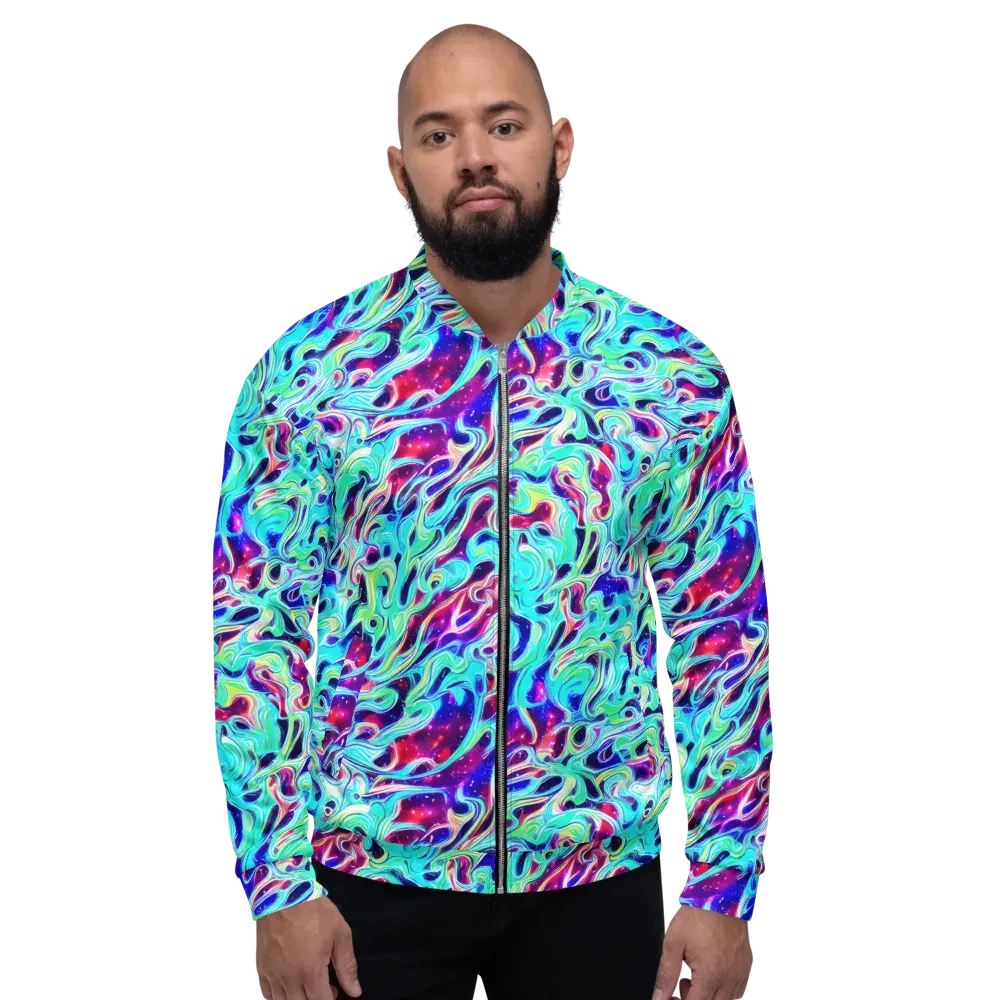 Quantum Ripple on Bomber Jacket — Front