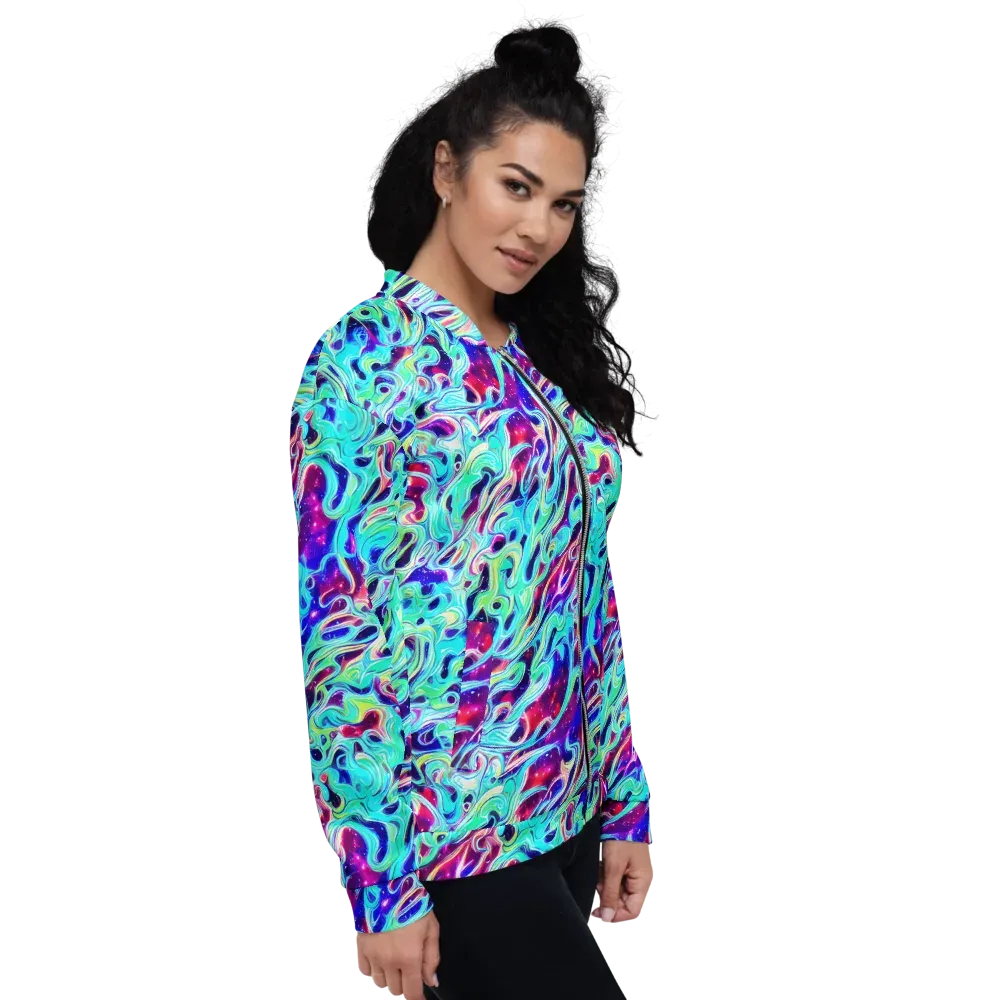 Quantum Ripple on Bomber Jacket — Right