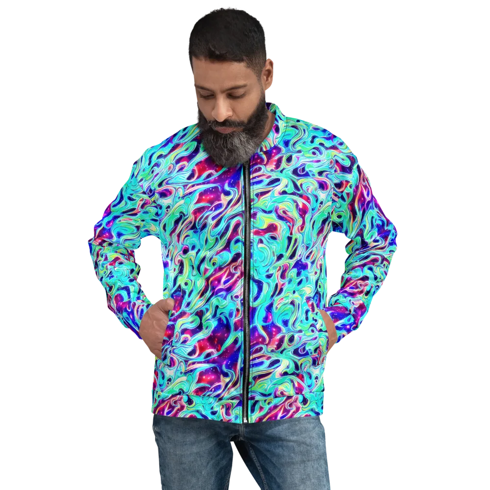 Quantum Ripple on Bomber Jacket — Front