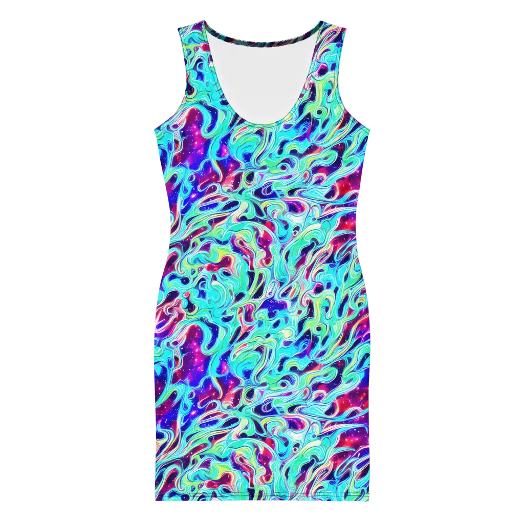 Quantum Ripple on Bodycon Dress — Front