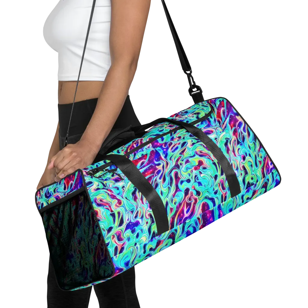 Quantum Ripple on Duffle Bag — Front
