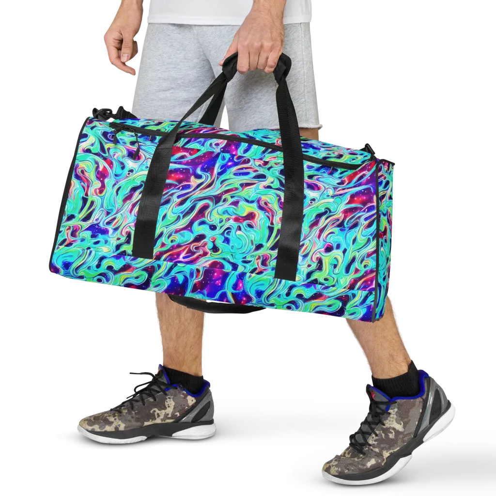 Quantum Ripple on Duffle Bag — Front