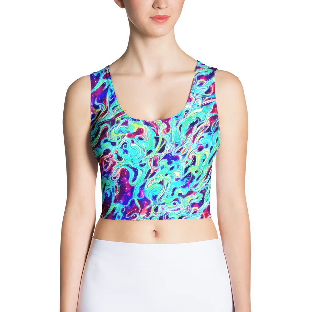 Quantum Ripple on Crop Top — Front