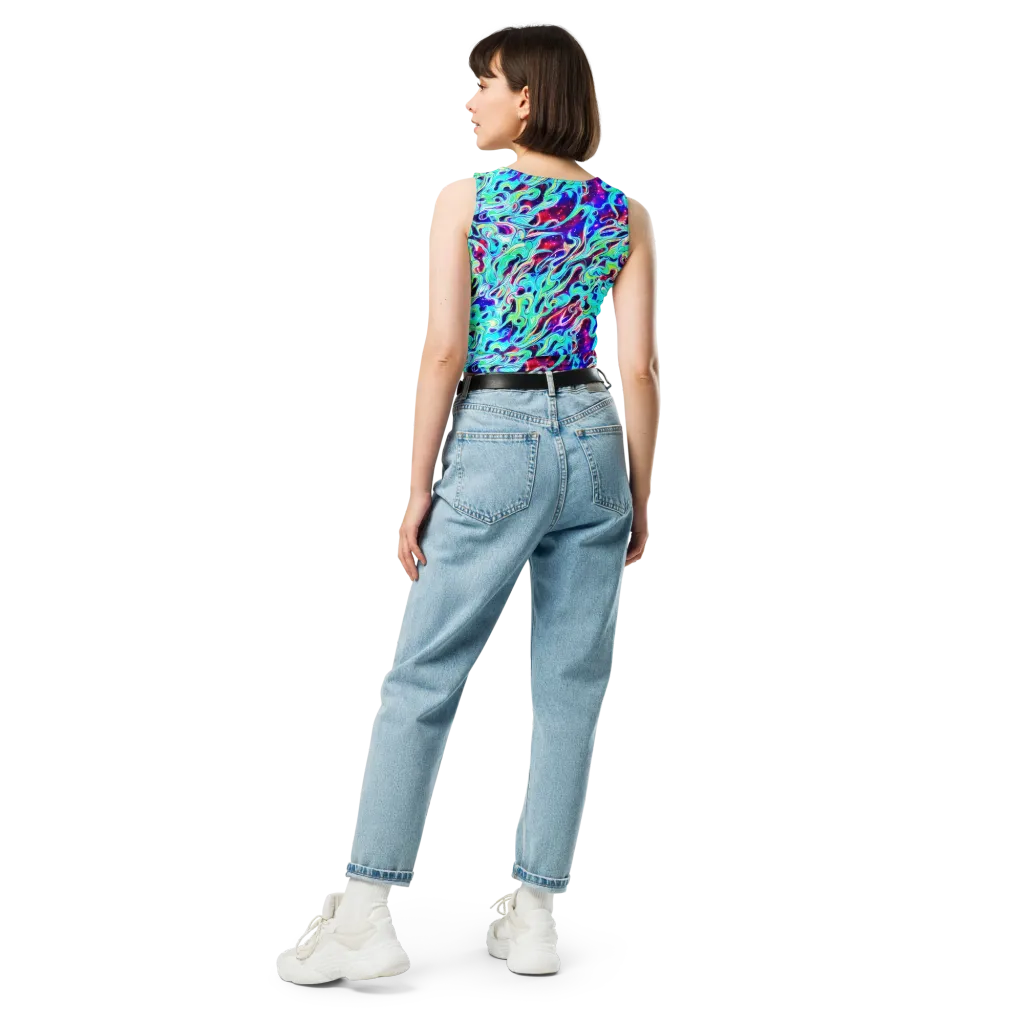 Quantum Ripple on Crop Top — Back