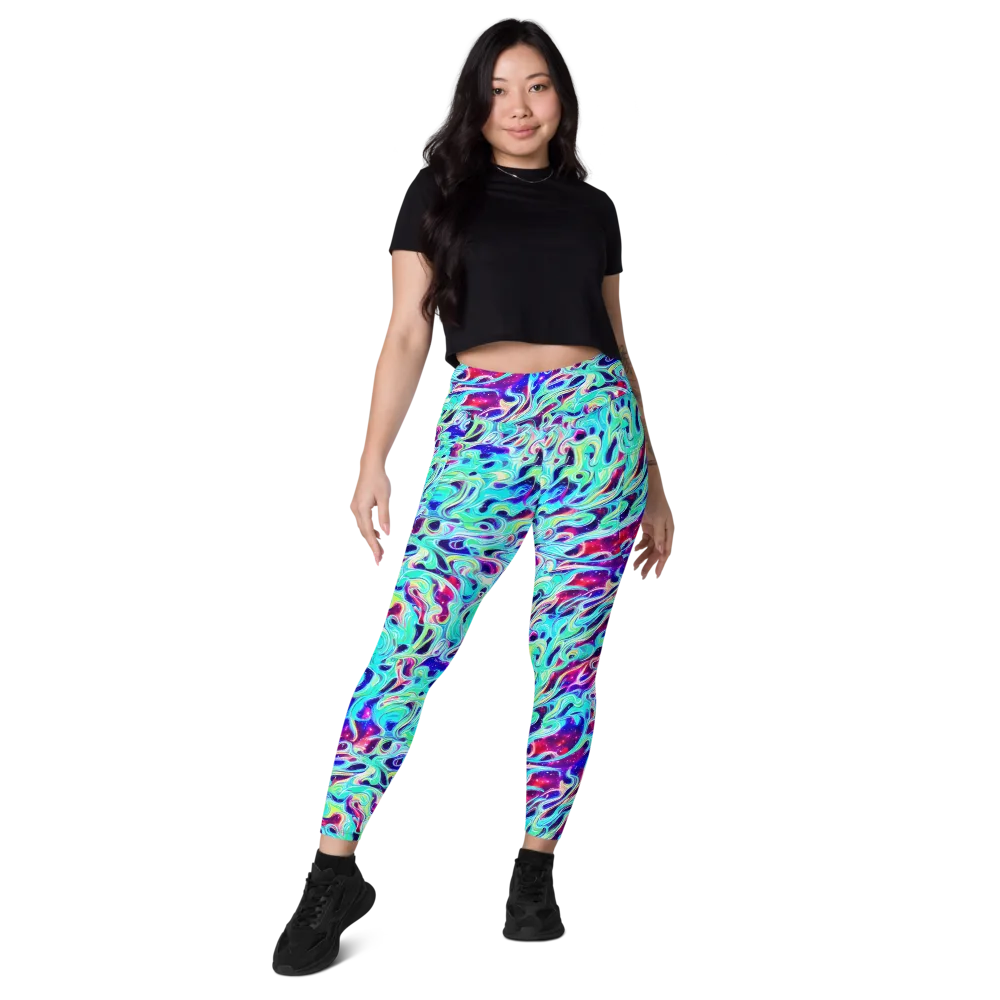 Quantum Ripple on Leggings with Pockets — Front