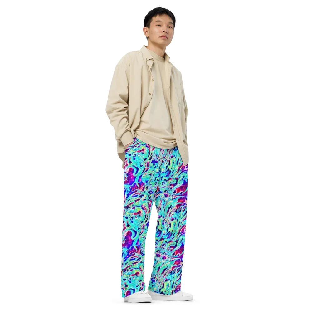 Quantum Ripple on Wide-Leg Pants — Right Front