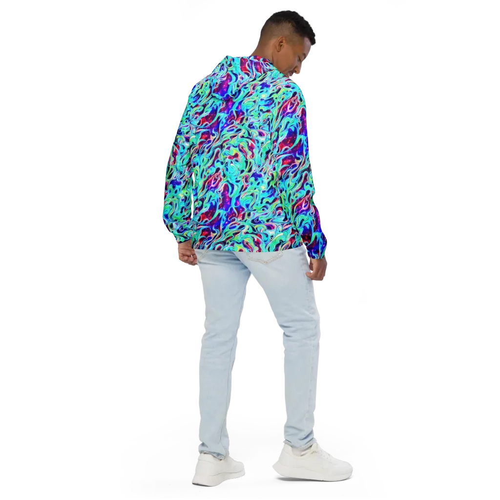 Quantum Ripple on Men's Windbreaker — Back