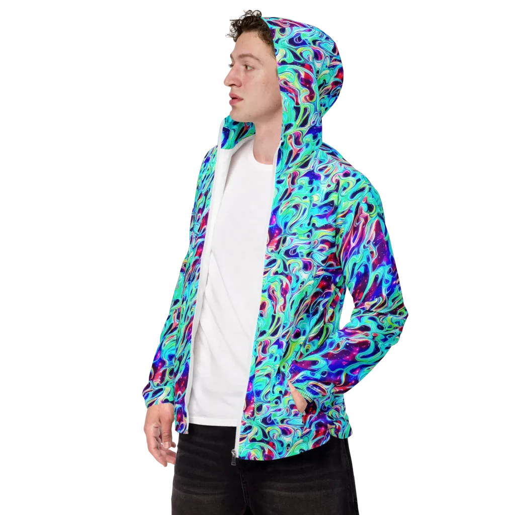 Quantum Ripple on Men's Windbreaker — Left Front