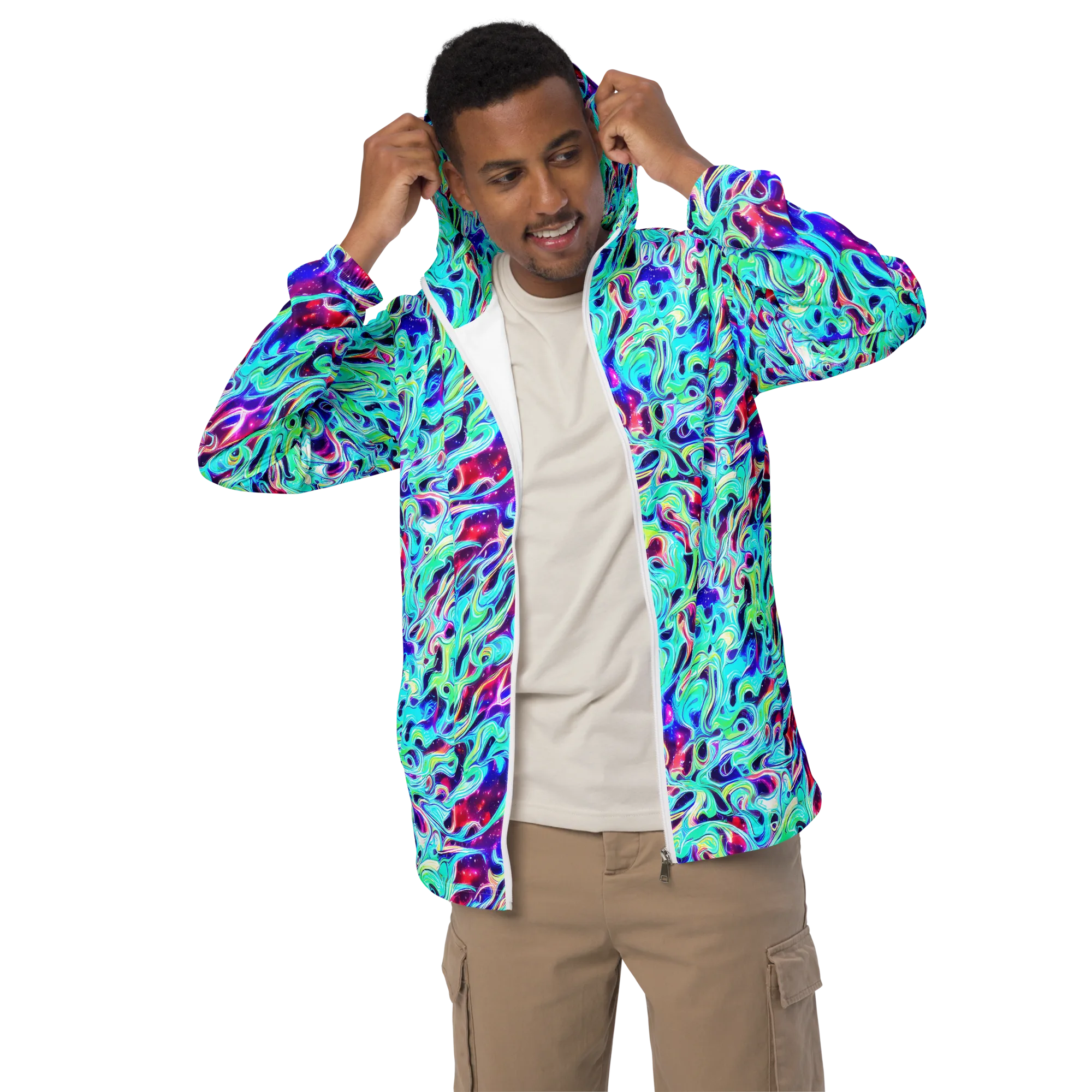 Quantum Ripple on Men's Windbreaker — Front