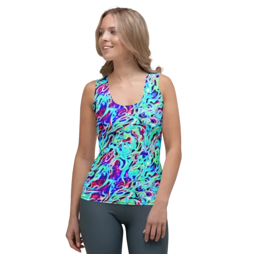 Quantum Ripple on a Women's Tank Top