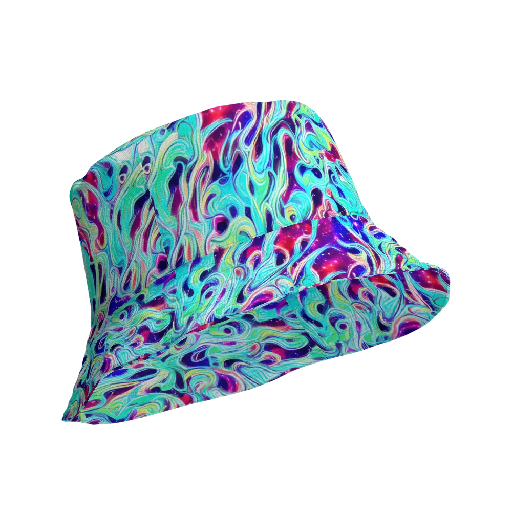 Quantum Ripple on Reversible Bucket Hat — Product details Outside