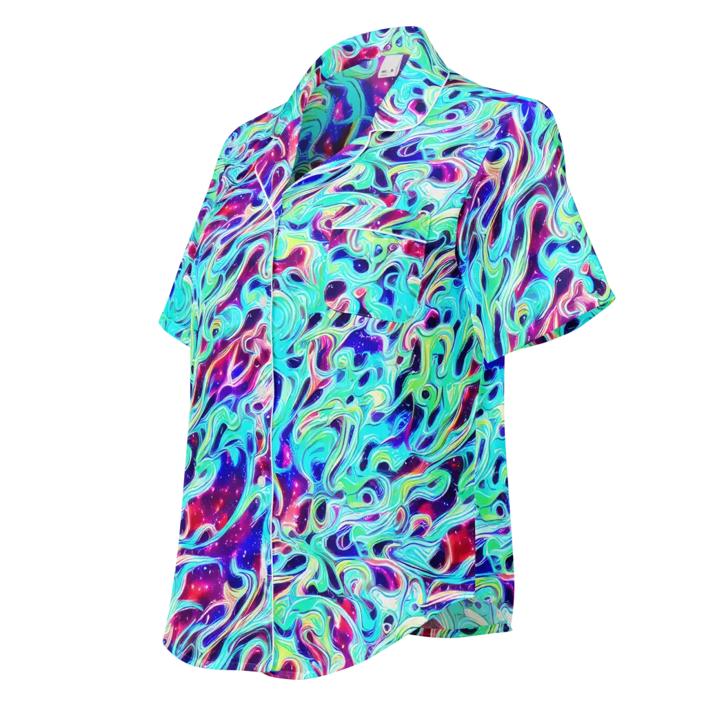 Quantum Ripple on Women's Short Sleeve Pajama Top — Left Front