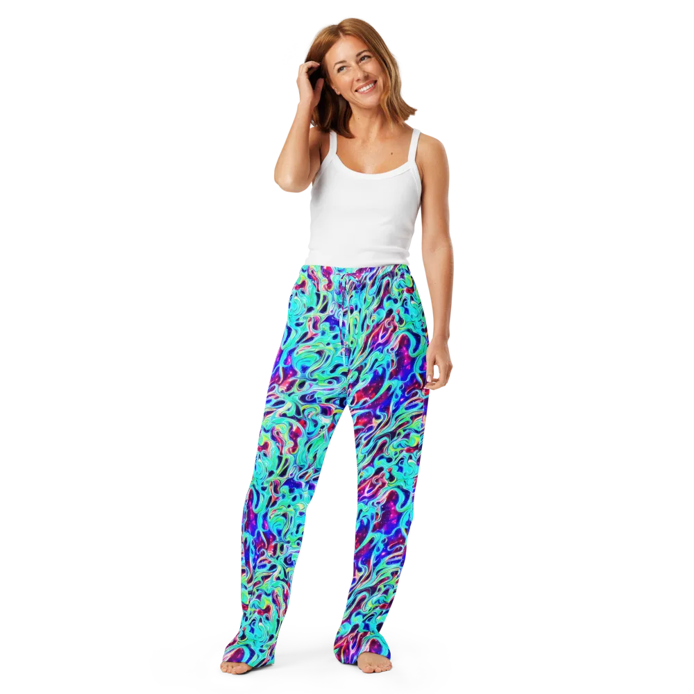 Quantum Ripple on Women's Pajama Pants — Front