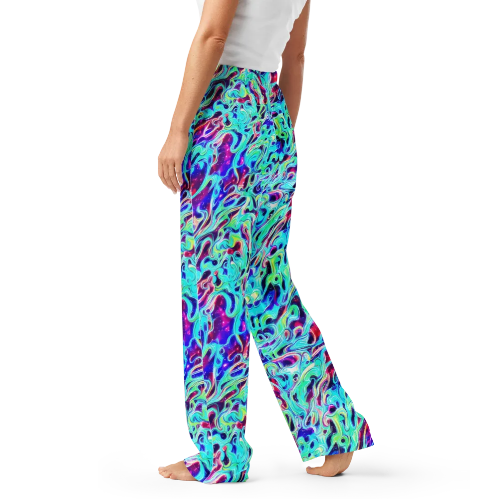 Quantum Ripple on Women's Pajama Pants — Left
