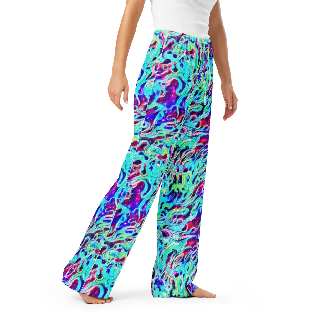 Quantum Ripple on Women's Pajama Pants — Right Front