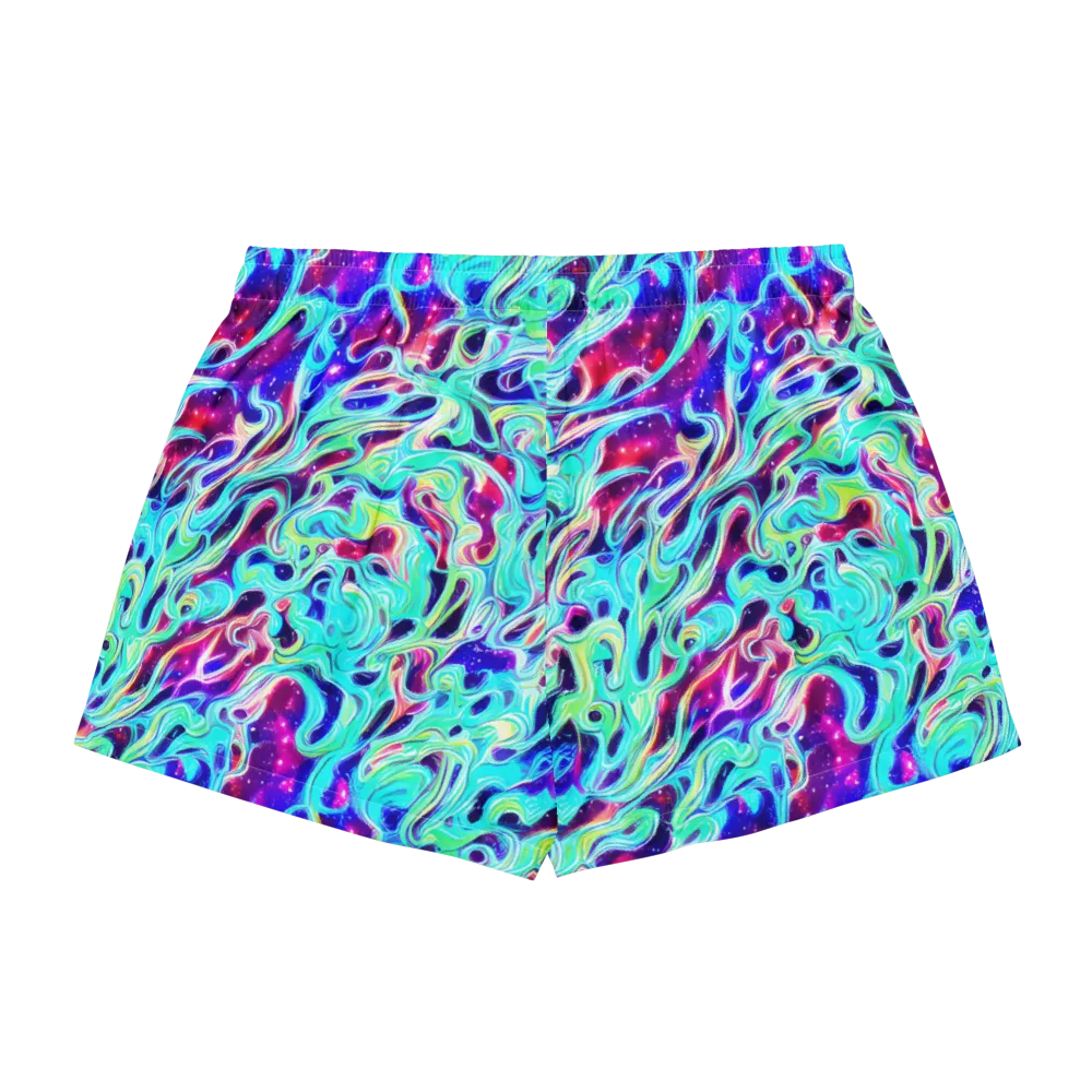 Quantum Ripple on Women's Pajama Shorts — Back