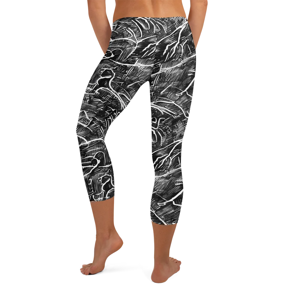 Inkwood Rapture on Capri Leggings — Back