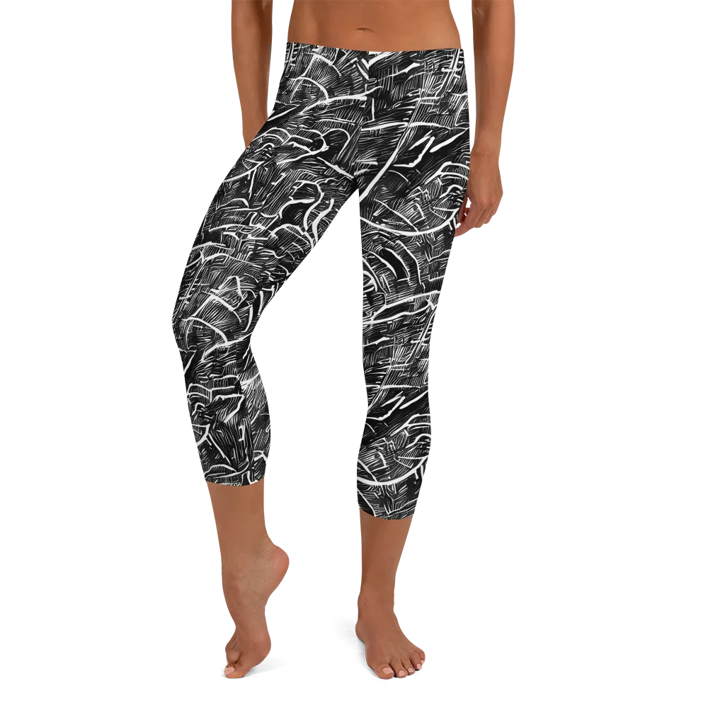 Inkwood Rapture on Capri Leggings — Front