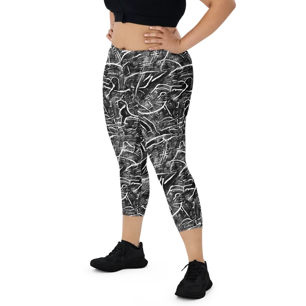Inkwood Rapture on Capri Leggings — Front