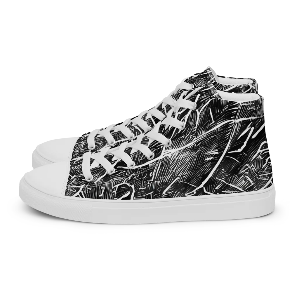 Inkwood Rapture on Women's High Top Canvas Shoes — Left