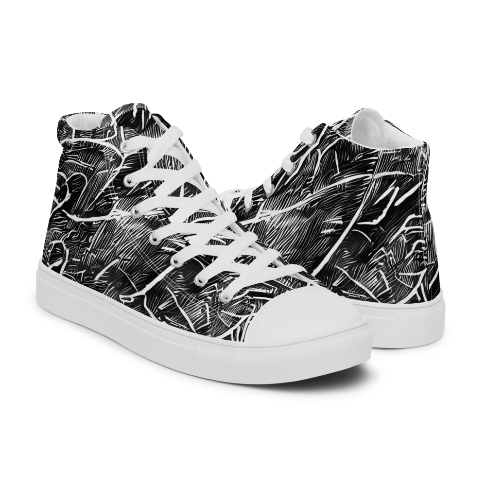 Inkwood Rapture on Women's High Top Canvas Shoes — Right