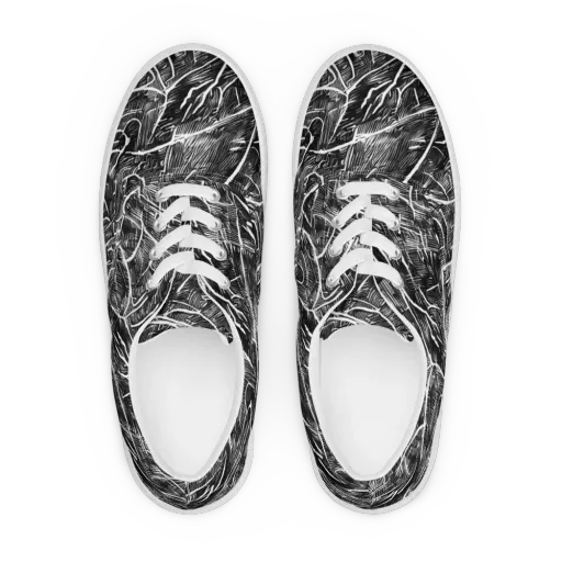 Inkwood Rapture on a Men's Lace-Up Canvas Shoes