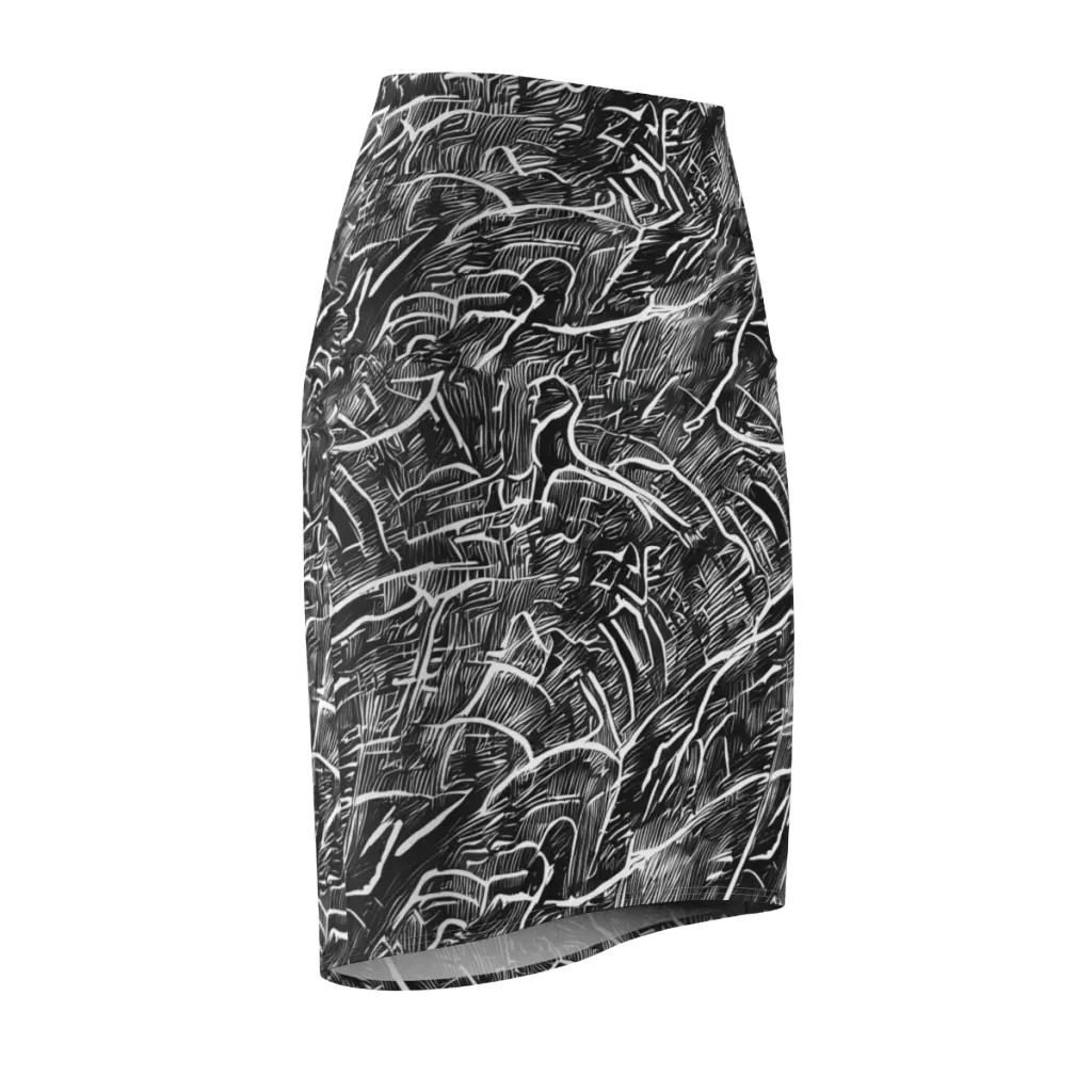 Inkwood Rapture on Pencil Skirt — Front Side