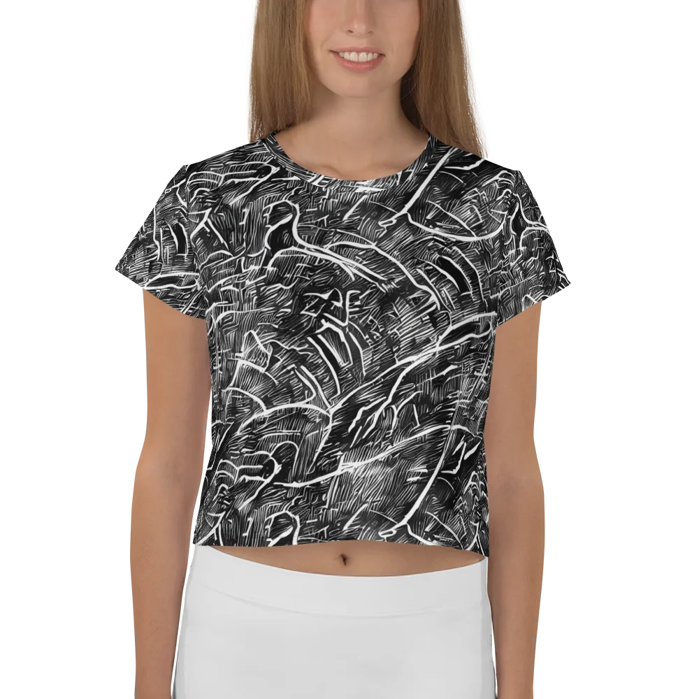 Inkwood Rapture on Crop Tee — Front