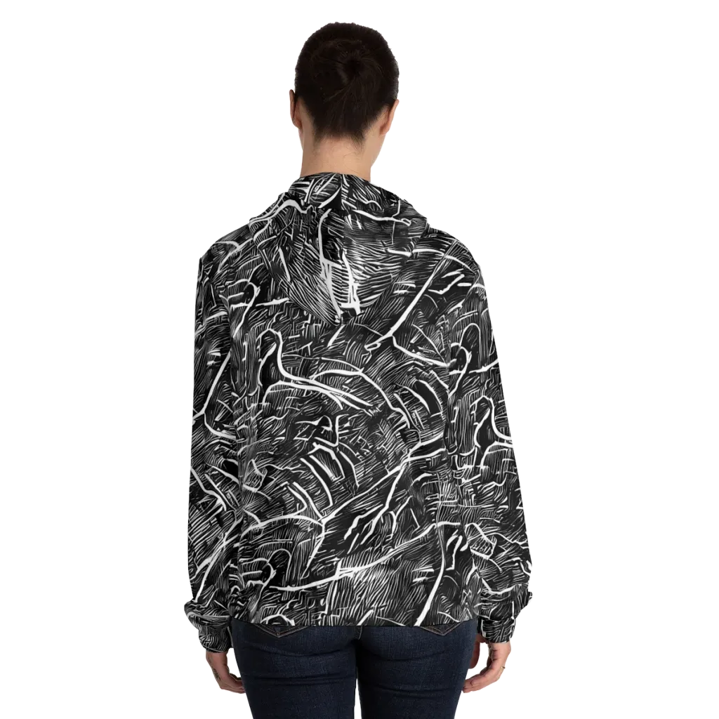 Inkwood Rapture on Women's Full-Zip Hoodie — Back On Person