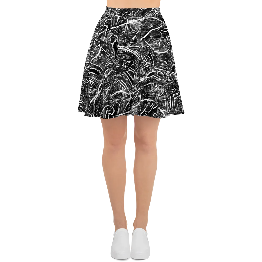 Inkwood Rapture on Skater Skirt — Front