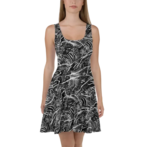 Inkwood Rapture on a Skater Dress
