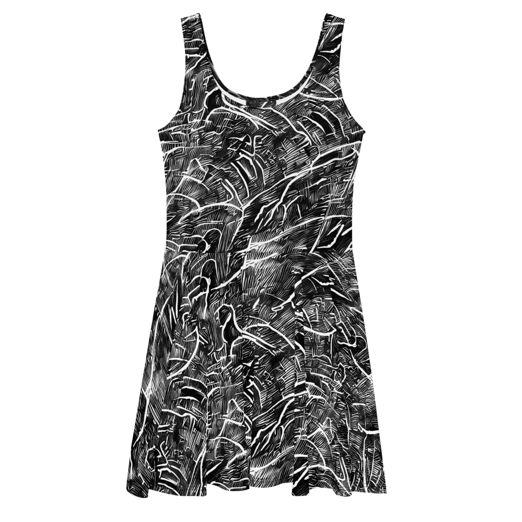 Inkwood Rapture on Skater Dress — Front