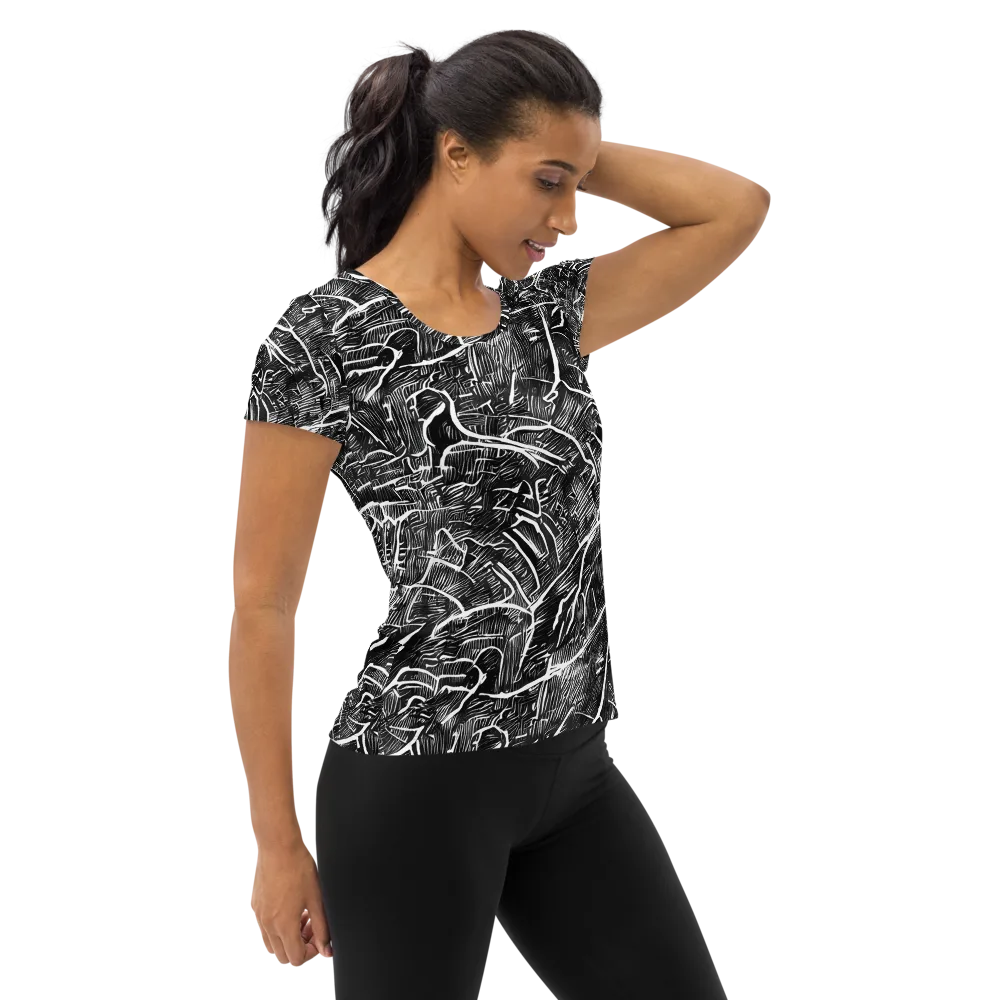 Inkwood Rapture on Women's Athletic T-Shirt — Right