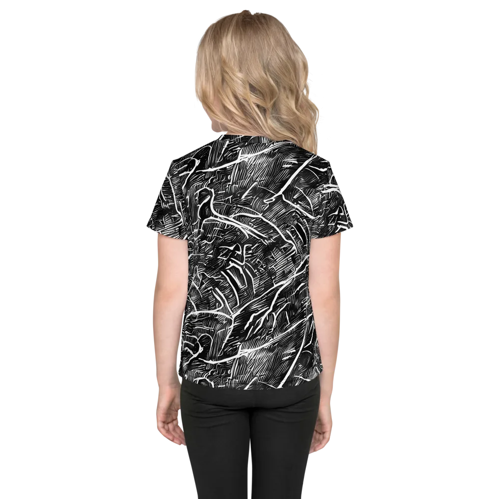 Inkwood Rapture on Kids Crew Neck T-Shirt — Back
