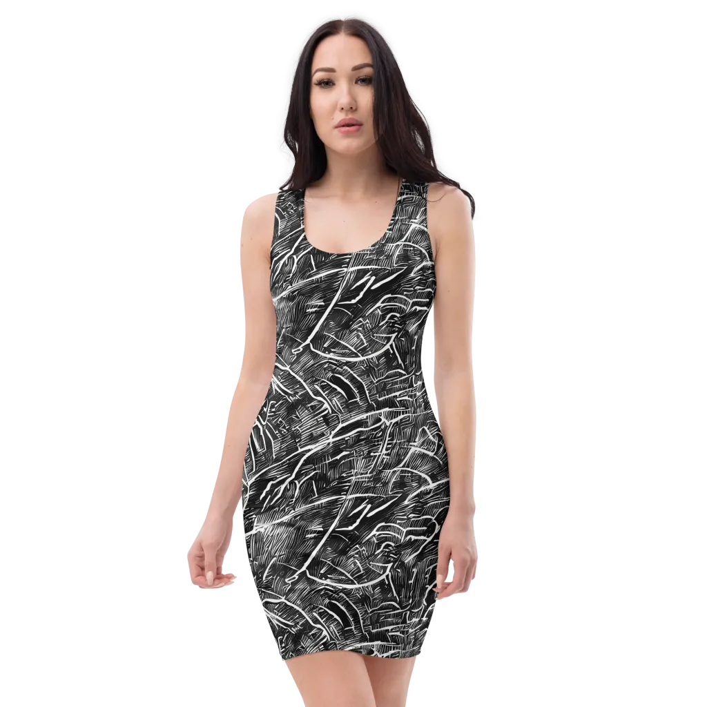 Inkwood Rapture on Bodycon Dress — Front