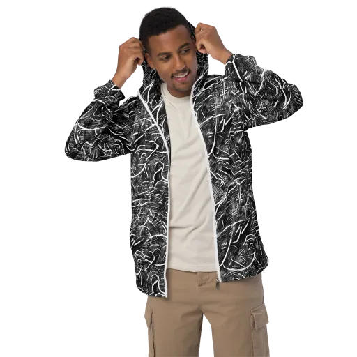 Inkwood Rapture on a Men's Windbreaker