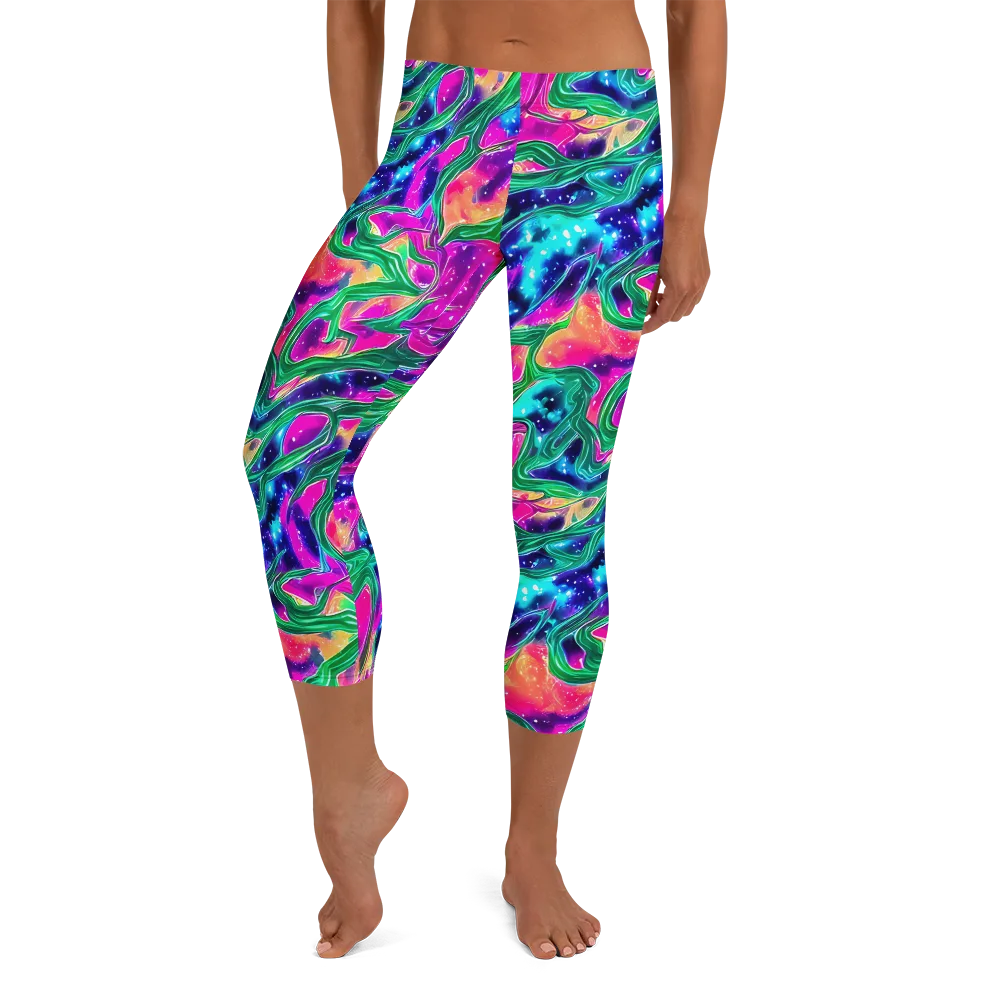 Hypercolor Oasis on Capri Leggings — Front