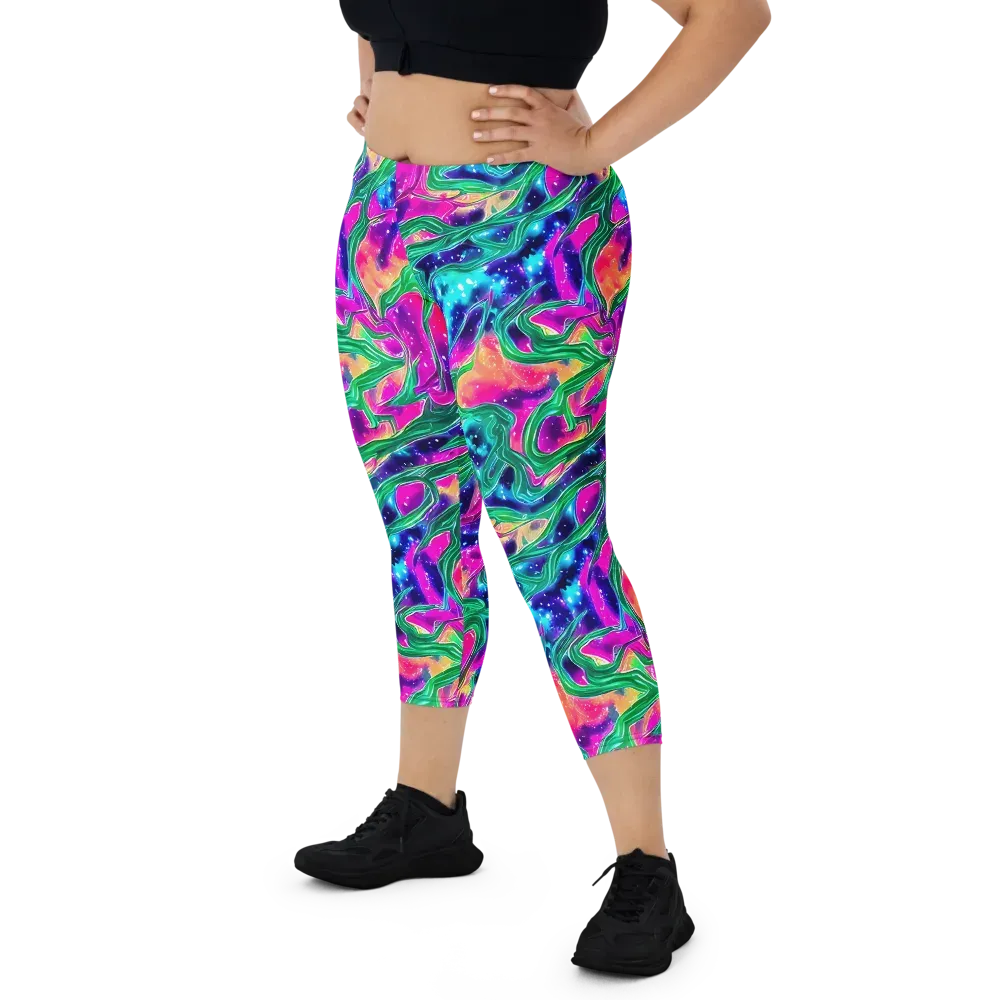 Hypercolor Oasis on Capri Leggings — Front