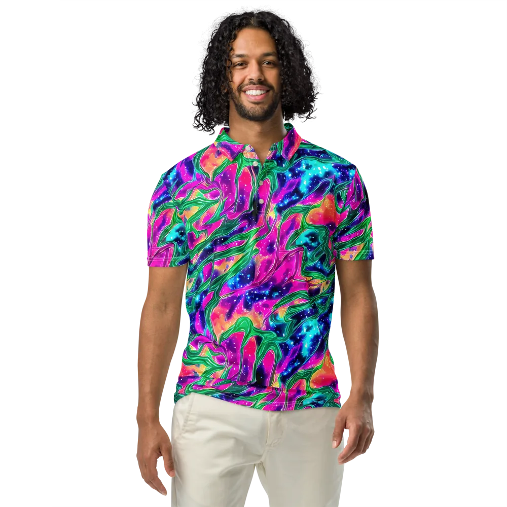 Hypercolor Oasis on Men's Slim Fit Polo Shirt — Front