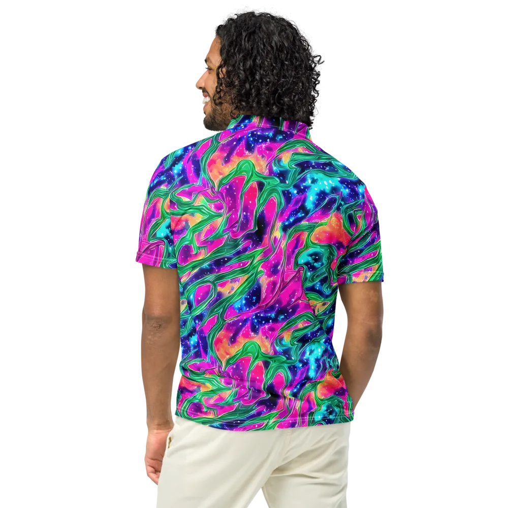 Hypercolor Oasis on Men's Slim Fit Polo Shirt — Back