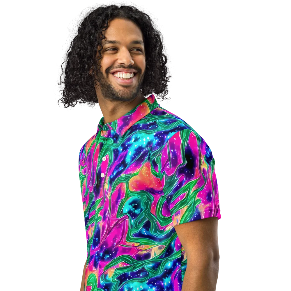 Hypercolor Oasis on Men's Slim Fit Polo Shirt — Left Front