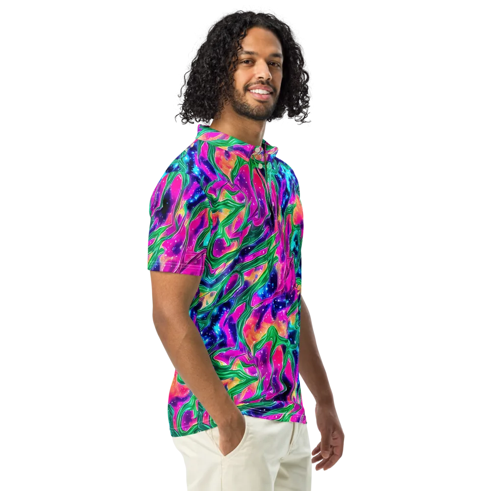 Hypercolor Oasis on Men's Slim Fit Polo Shirt — Right Front