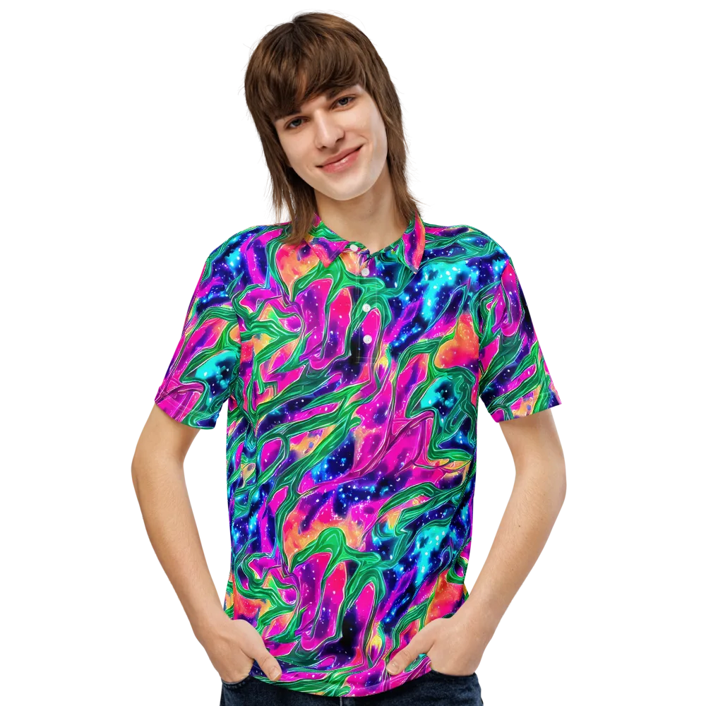 Hypercolor Oasis on Men's Slim Fit Polo Shirt — Front