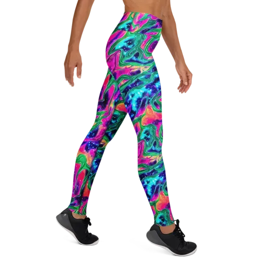 Hypercolor Oasis on a Yoga Leggings