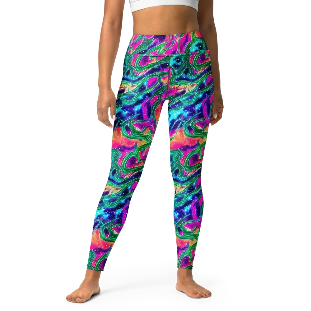 Hypercolor Oasis on Yoga Leggings — Front